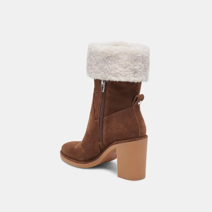 Dolce Vita Caddie Plush Boots Cocoa Suede Women Boots and Booties