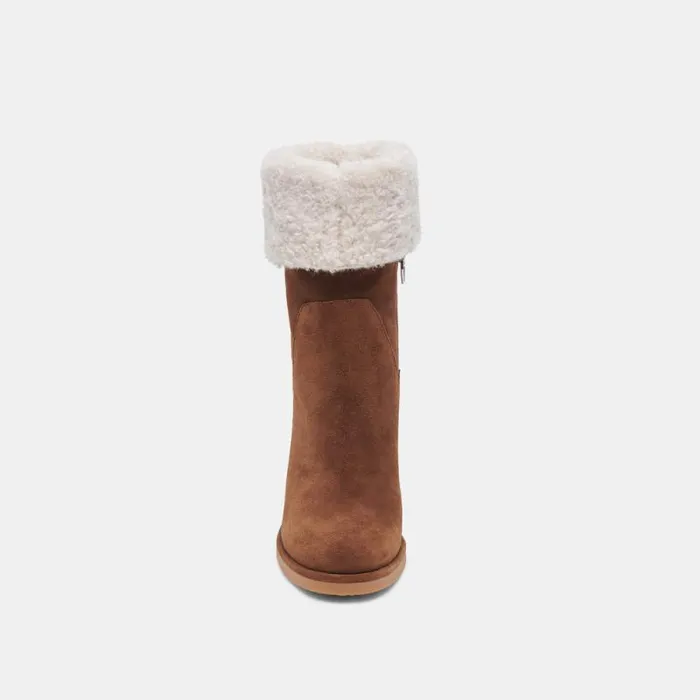 Dolce Vita Caddie Plush Boots Cocoa Suede Women Boots and Booties