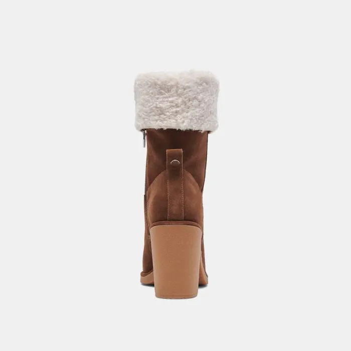 Dolce Vita Caddie Plush Boots Cocoa Suede Women Boots and Booties