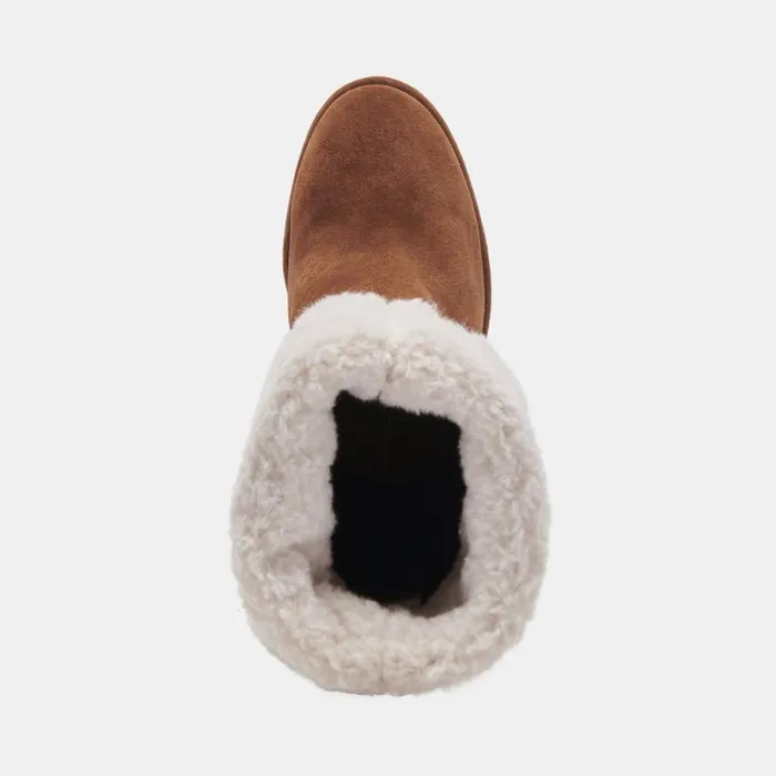 Dolce Vita Caddie Plush Boots Cocoa Suede Women Boots and Booties