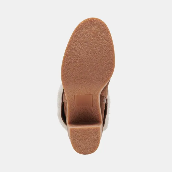 Dolce Vita Caddie Plush Boots Cocoa Suede Women Boots and Booties