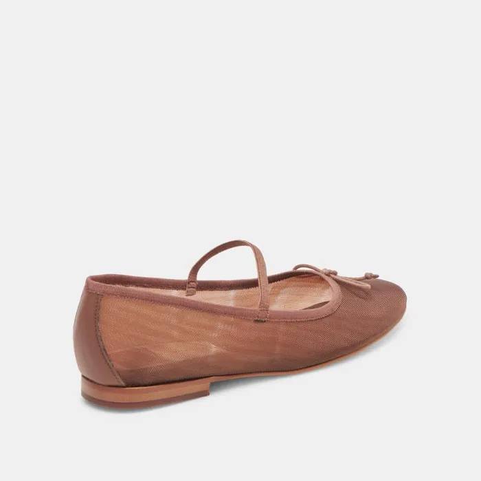 Dolce Vita Cadel Ballet Flats Espresso Mesh Women Flats and Loafers