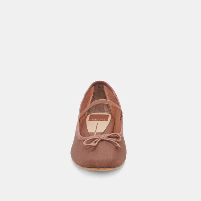 Dolce Vita Cadel Ballet Flats Espresso Mesh Women Flats and Loafers