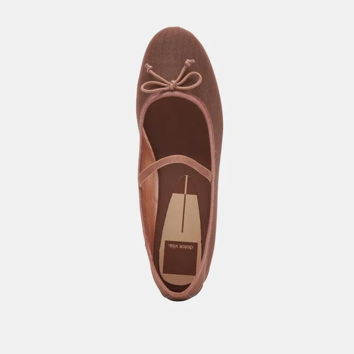 Dolce Vita Cadel Ballet Flats Espresso Mesh Women Flats and Loafers