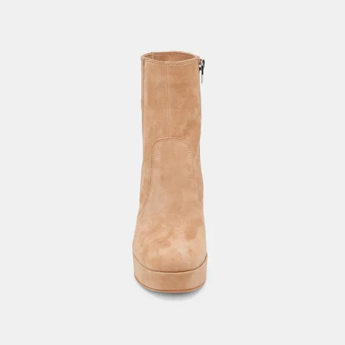 Dolce Vita Cinny Boots Camel Suede Women Boots and Booties