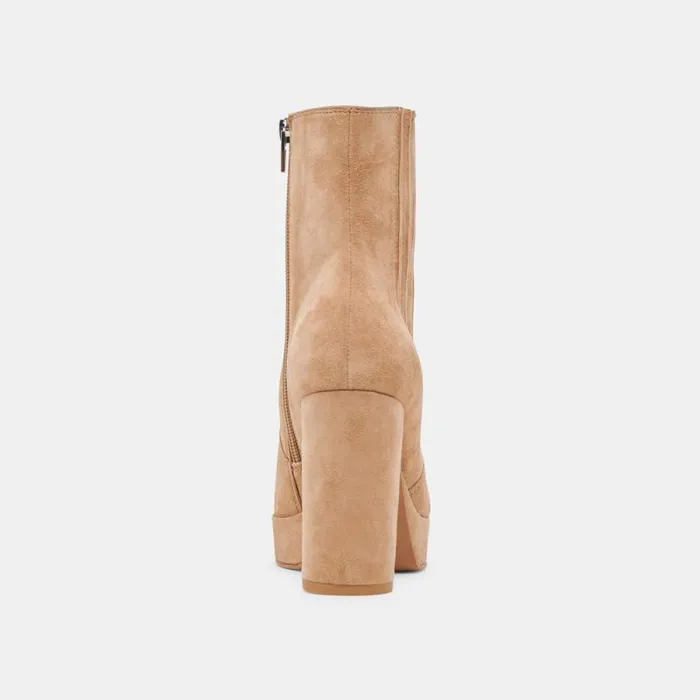 Dolce Vita Cinny Boots Camel Suede Women Boots and Booties