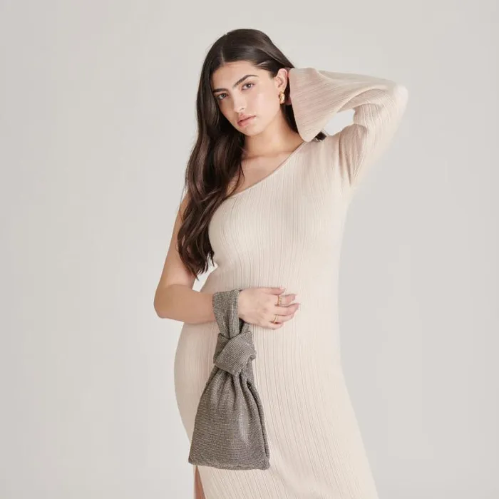 Dolce Vita Clarra Handbag Silver Mesh Women Handbags