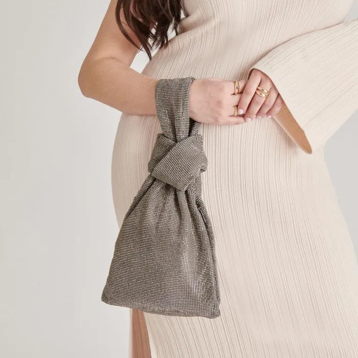 Dolce Vita Clarra Handbag Silver Mesh Women Handbags