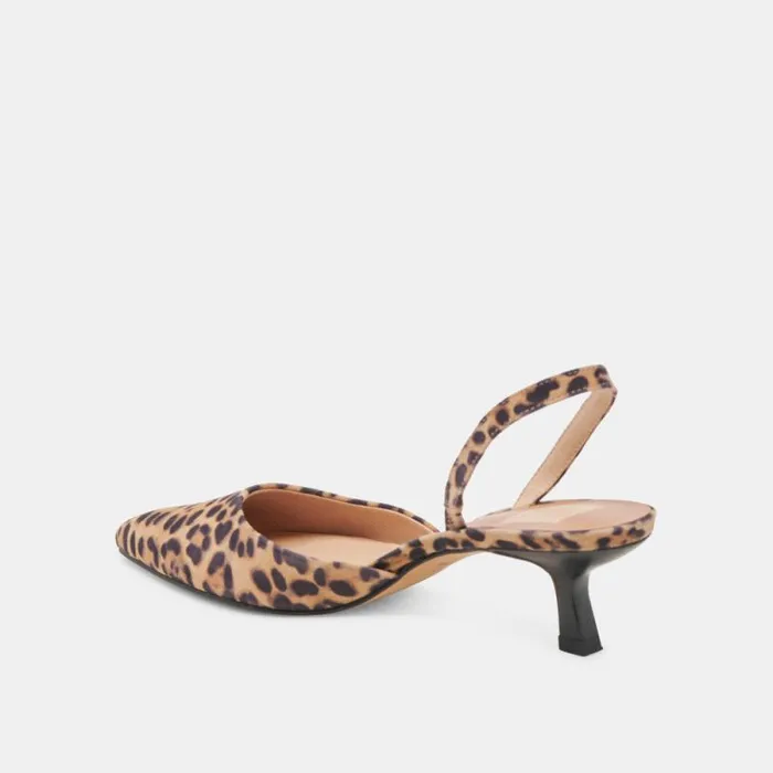 Dolce Vita Corsa Heels Dk Leopard Suede Women Heels