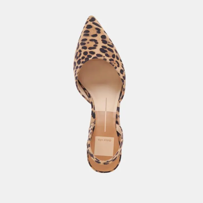 Dolce Vita Corsa Heels Dk Leopard Suede Women Heels