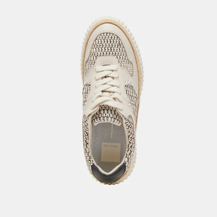 Dolce Vita Dandi Sneakers Black Natural Raffia Women Sneakers