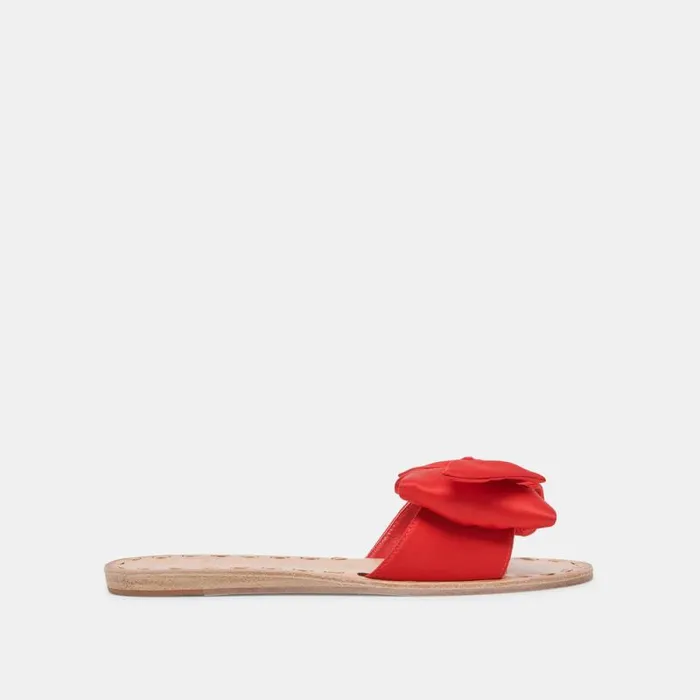 Dolce Vita Darsey Sandals Red Satin Women Sandals