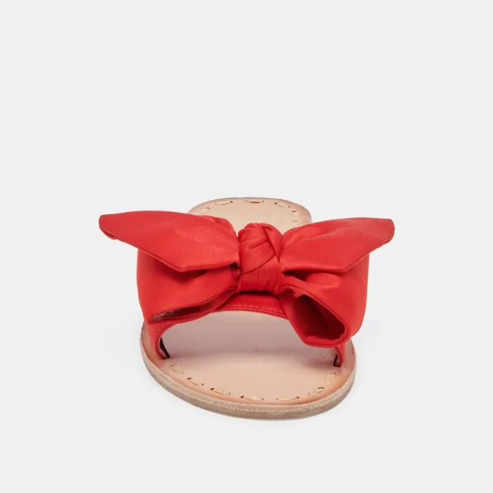 Dolce Vita Darsey Sandals Red Satin Women Sandals