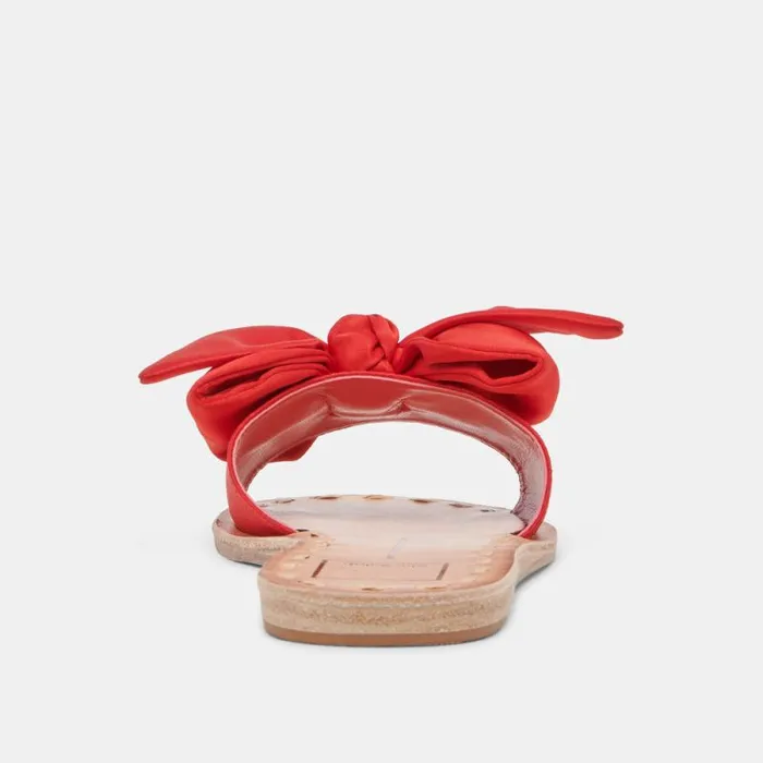 Dolce Vita Darsey Sandals Red Satin Women Sandals