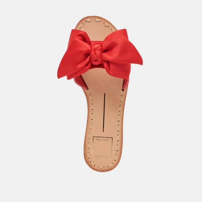 Dolce Vita Darsey Sandals Red Satin Women Sandals