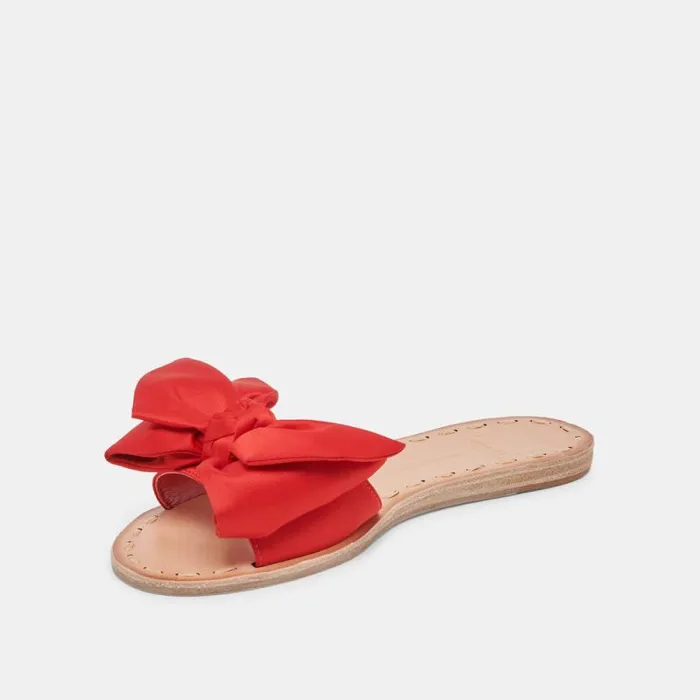 Dolce Vita Darsey Sandals Red Satin Women Sandals