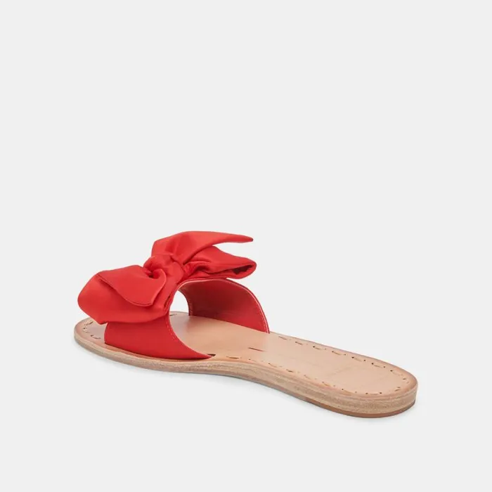 Dolce Vita Darsey Sandals Red Satin Women Sandals