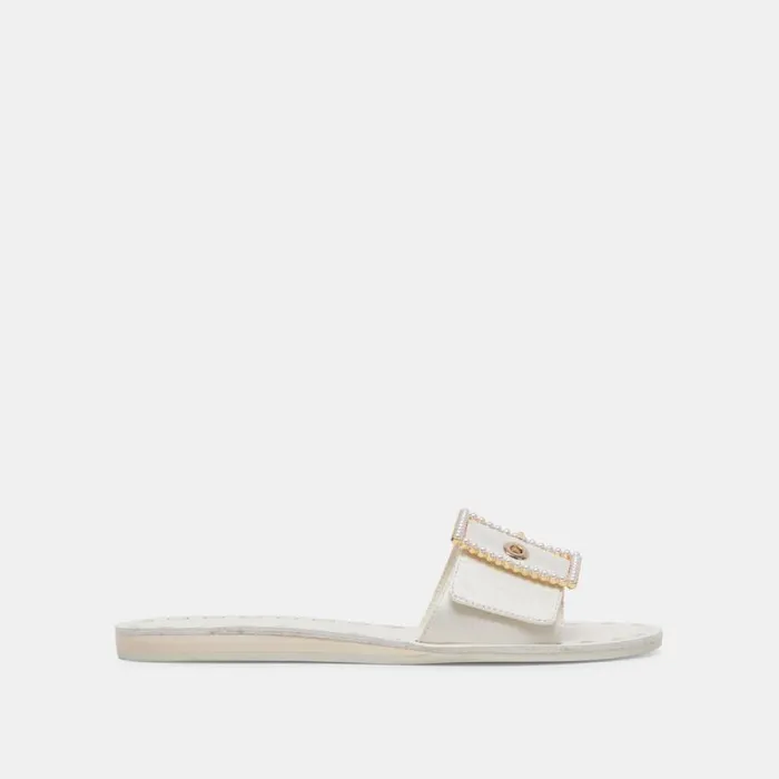 Dolce Vita Dasa Pearl Sandals Vanilla Silk Women Sandals