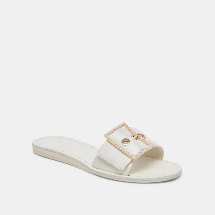 Dolce Vita Dasa Pearl Sandals Vanilla Silk Women Sandals