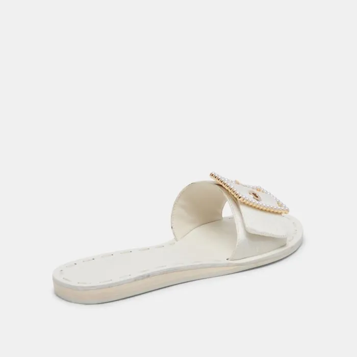Dolce Vita Dasa Pearl Sandals Vanilla Silk Women Sandals