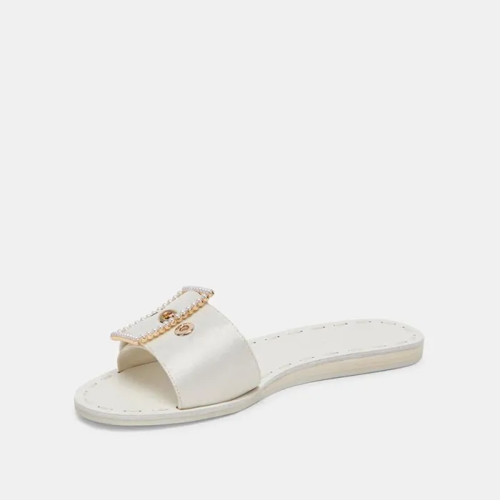 Dolce Vita Dasa Pearl Sandals Vanilla Silk Women Sandals