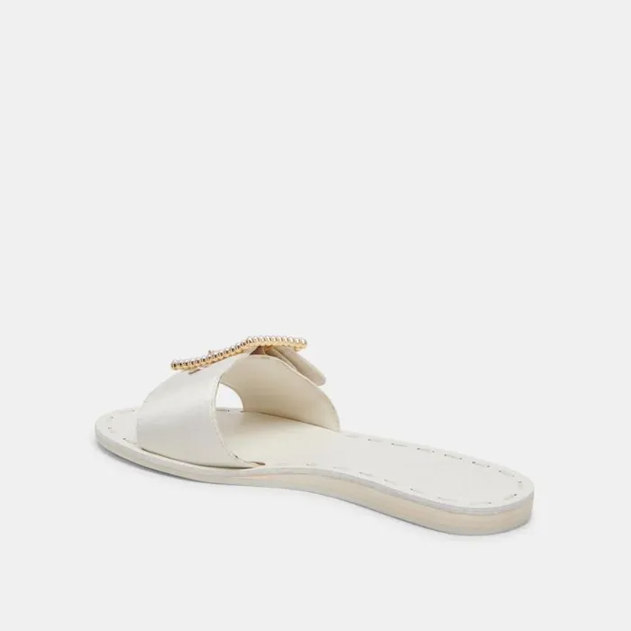 Dolce Vita Dasa Pearl Sandals Vanilla Silk Women Sandals