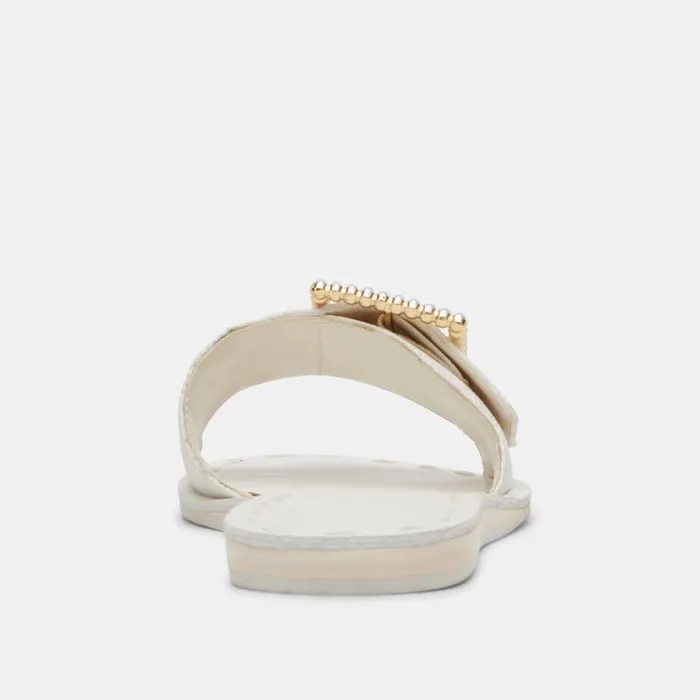 Dolce Vita Dasa Pearl Sandals Vanilla Silk Women Sandals
