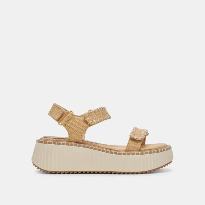 Dolce Vita Debra Sandals Lt Natural Raffia Women Sandals
