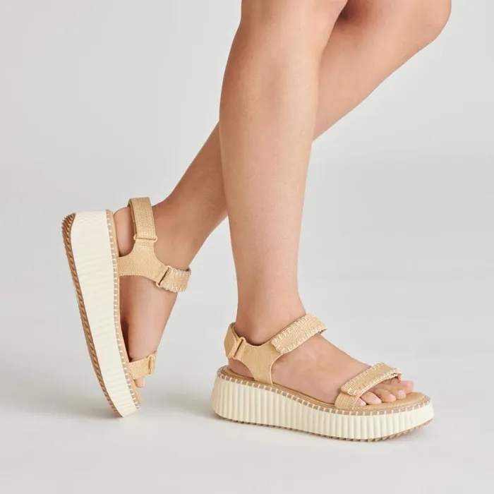 Dolce Vita Debra Sandals Lt Natural Raffia Women Sandals