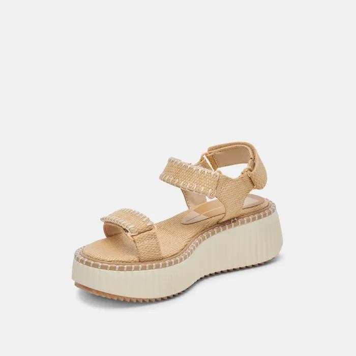 Dolce Vita Debra Sandals Lt Natural Raffia Women Sandals
