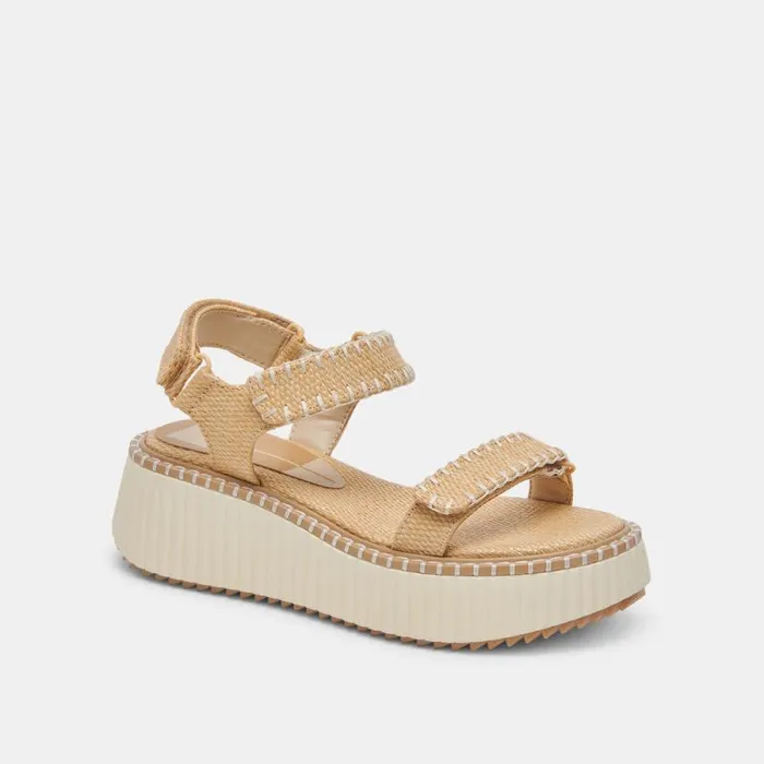 Dolce Vita Debra Sandals Lt Natural Raffia Women Sandals