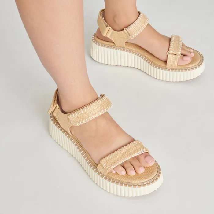 Dolce Vita Debra Sandals Lt Natural Raffia Women Sandals