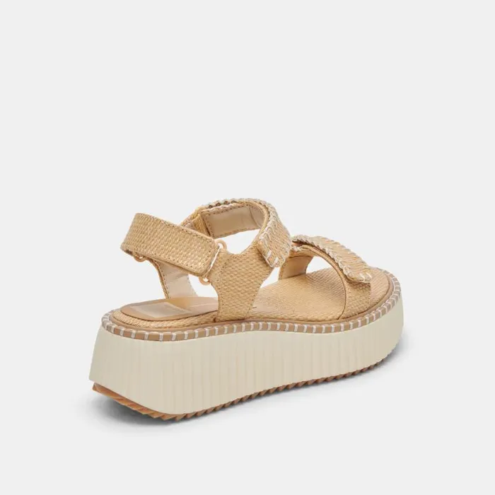 Dolce Vita Debra Sandals Lt Natural Raffia Women Sandals