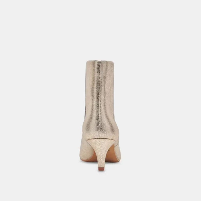 Dolce Vita Dee Booties Platinum Distressed Leather Women Boots and Booties