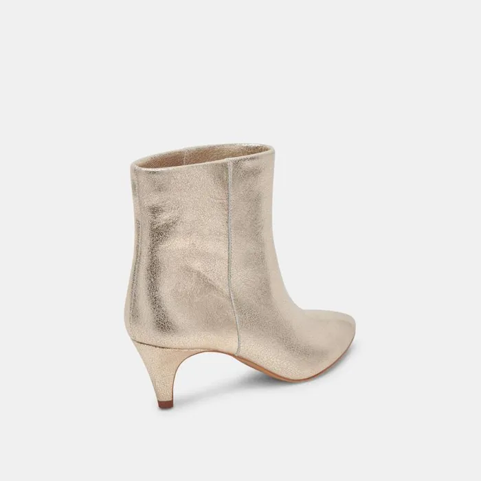 Dolce Vita Dee Booties Platinum Distressed Leather Women Boots and Booties