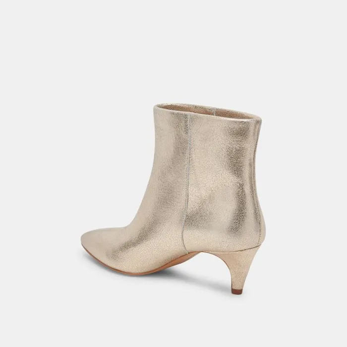 Dolce Vita Dee Booties Platinum Distressed Leather Women Boots and Booties