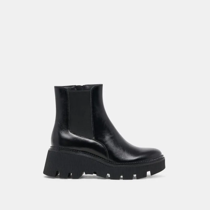 Dolce Vita Emmet H2O Boots Midnight Crinkle Patent Women Boots and Booties