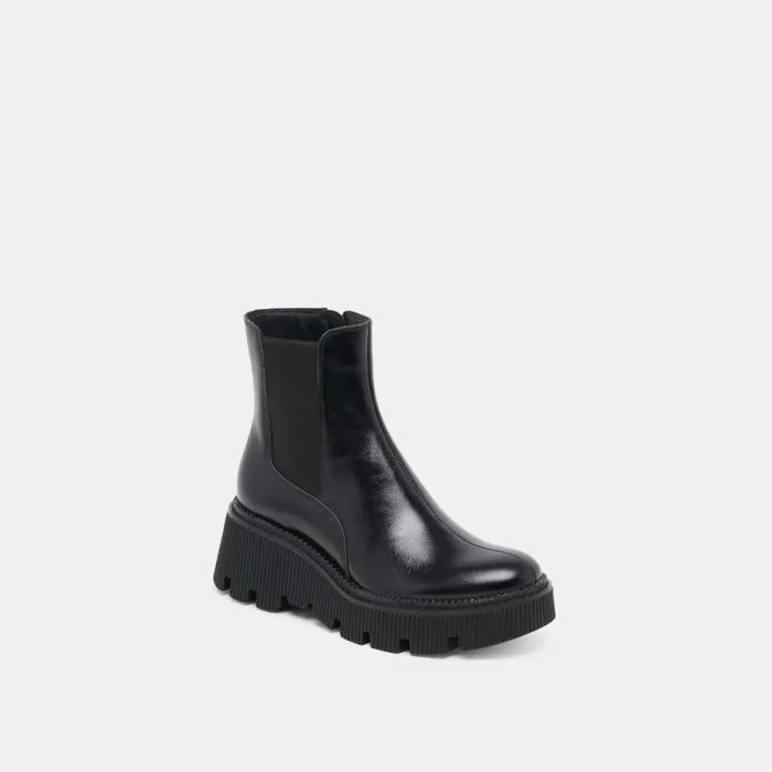 Dolce Vita Emmet H2O Boots Midnight Crinkle Patent Women Boots and Booties