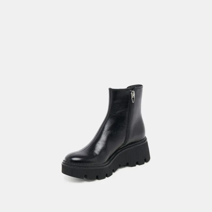 Dolce Vita Emmet H2O Boots Midnight Crinkle Patent Women Boots and Booties