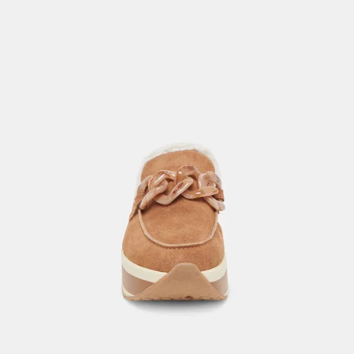 Dolce Vita Jamey Plush Sneakers Pecan Suede Women Mules and Clogs