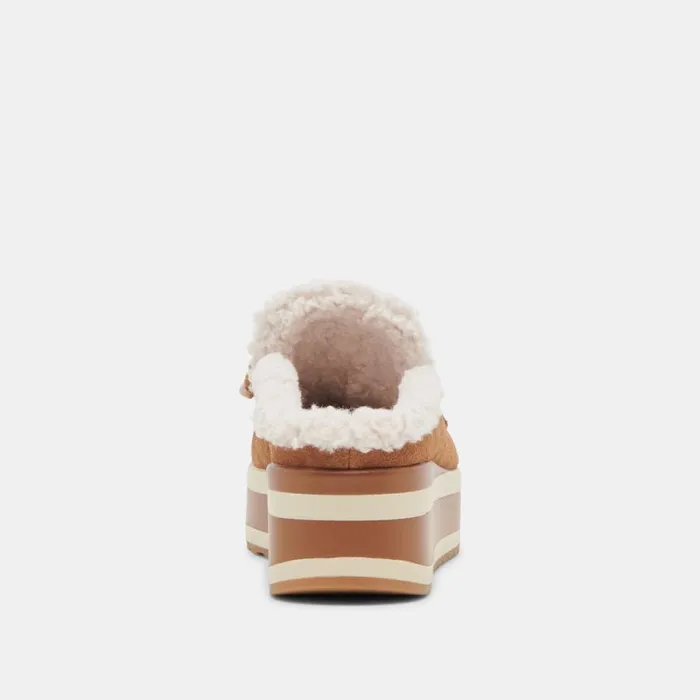 Dolce Vita Jamey Plush Sneakers Pecan Suede Women Mules and Clogs