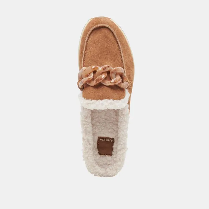 Dolce Vita Jamey Plush Sneakers Pecan Suede Women Mules and Clogs