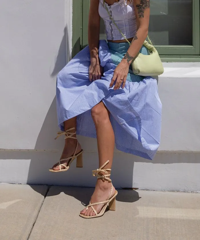 Dolce Vita Joelle Heels Lt Natural Raffia Women Sandals