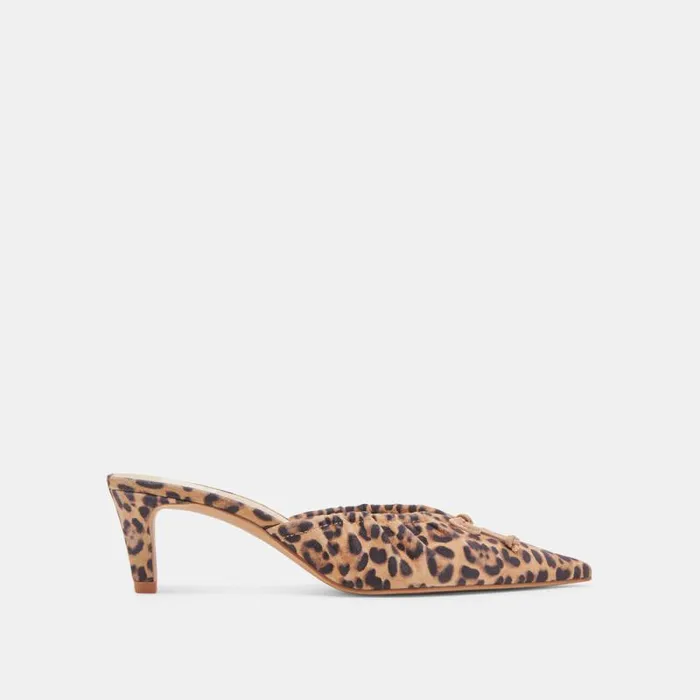 Dolce Vita Kairi Mid Heels Dk Leopard Suede Women Heels
