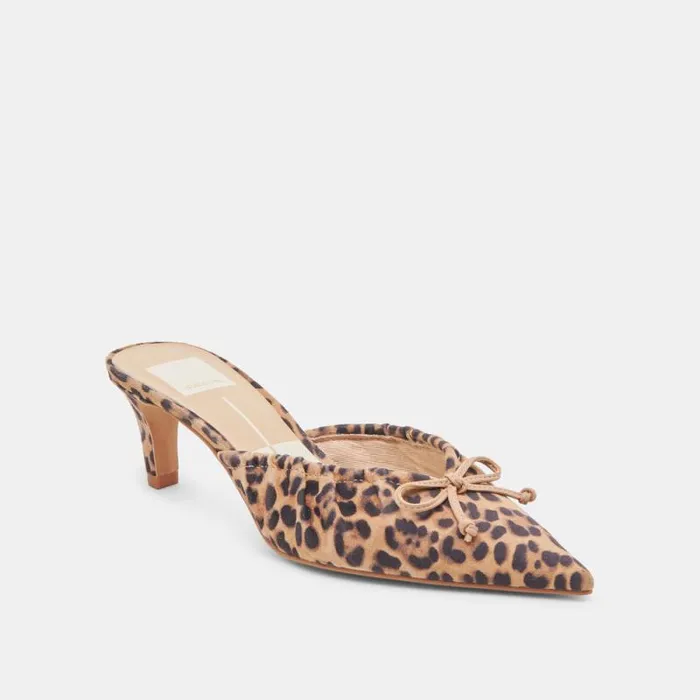 Dolce Vita Kairi Mid Heels Dk Leopard Suede Women Heels