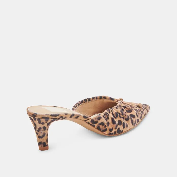 Dolce Vita Kairi Mid Heels Dk Leopard Suede Women Heels