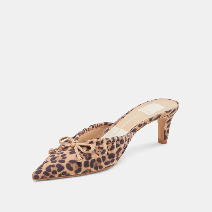 Dolce Vita Kairi Mid Heels Dk Leopard Suede Women Heels
