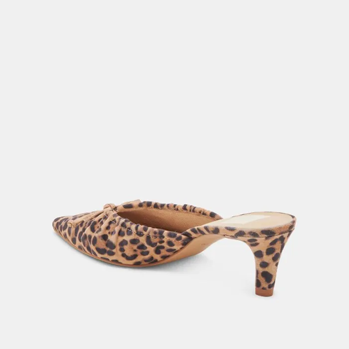 Dolce Vita Kairi Mid Heels Dk Leopard Suede Women Heels