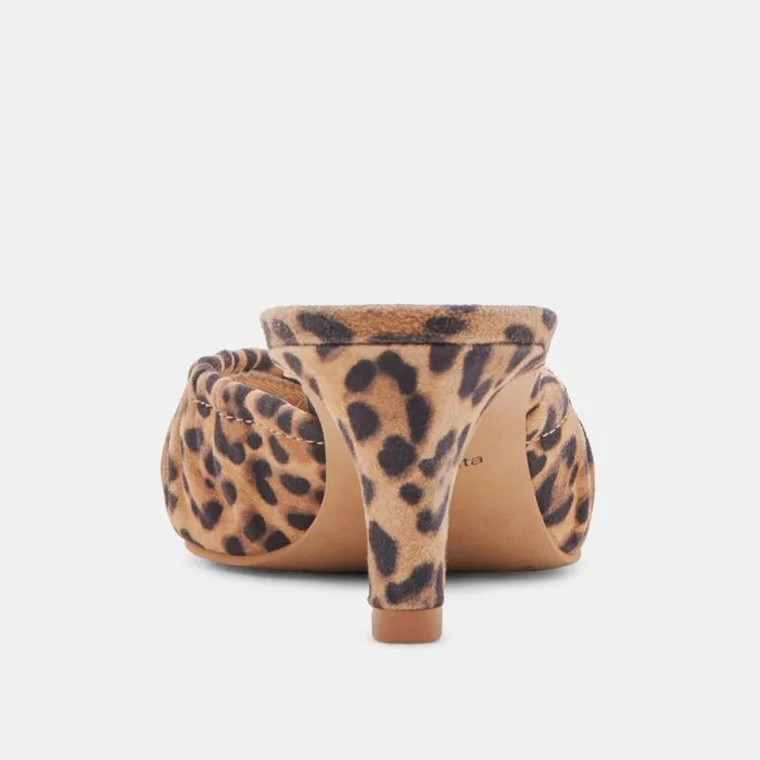 Dolce Vita Kairi Mid Heels Dk Leopard Suede Women Heels