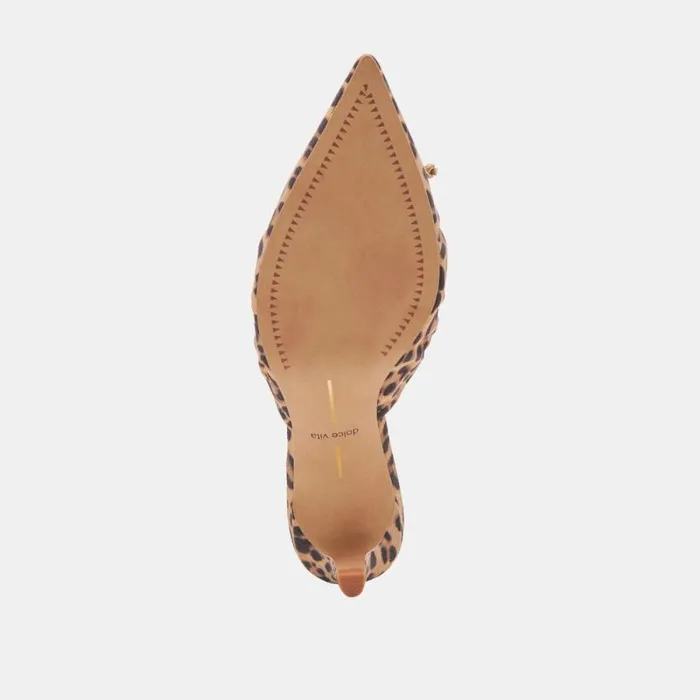 Dolce Vita Kairi Mid Heels Dk Leopard Suede Women Heels